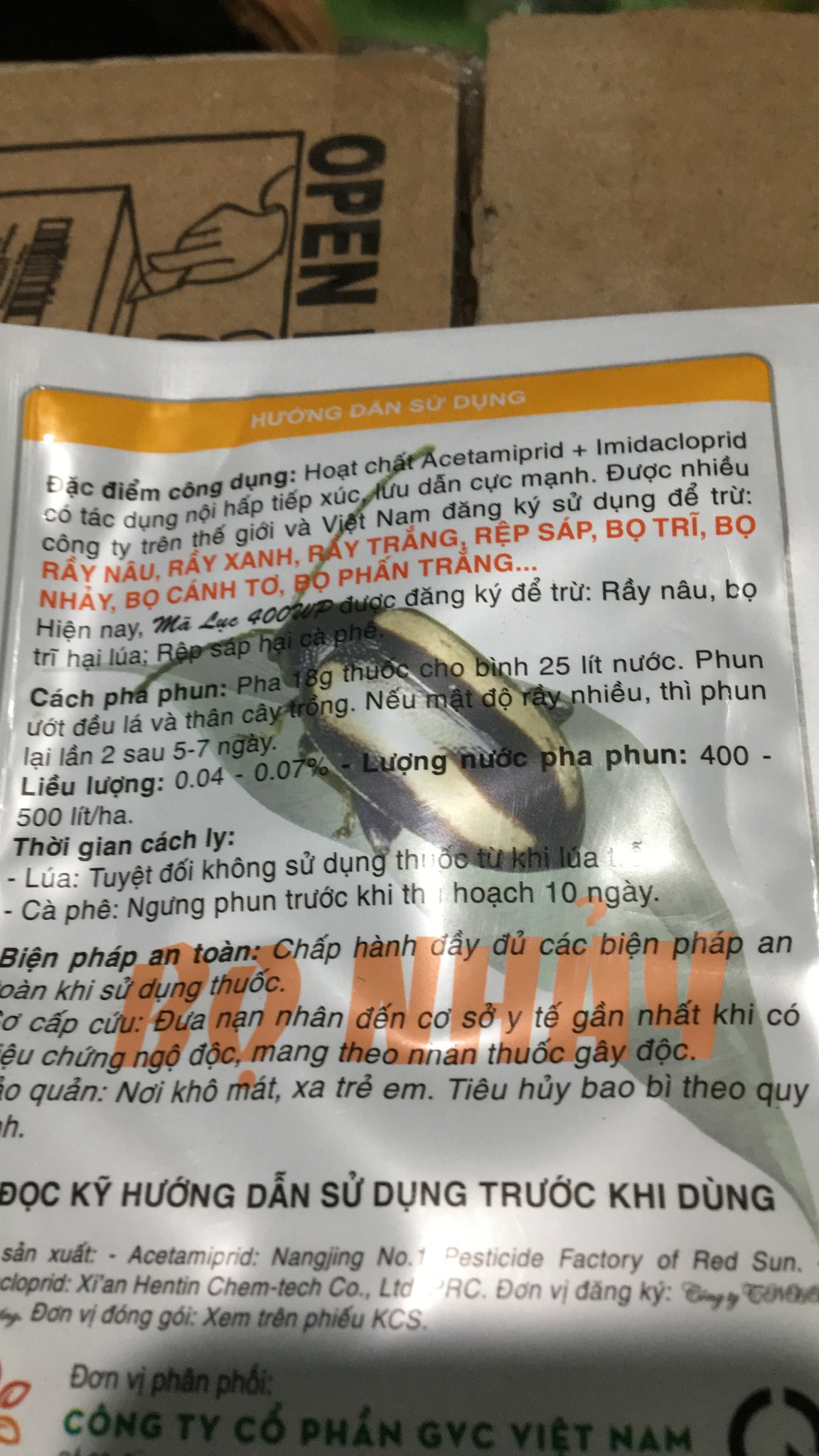 Chế phẩm Vua Rầy Rệp gói 18gr