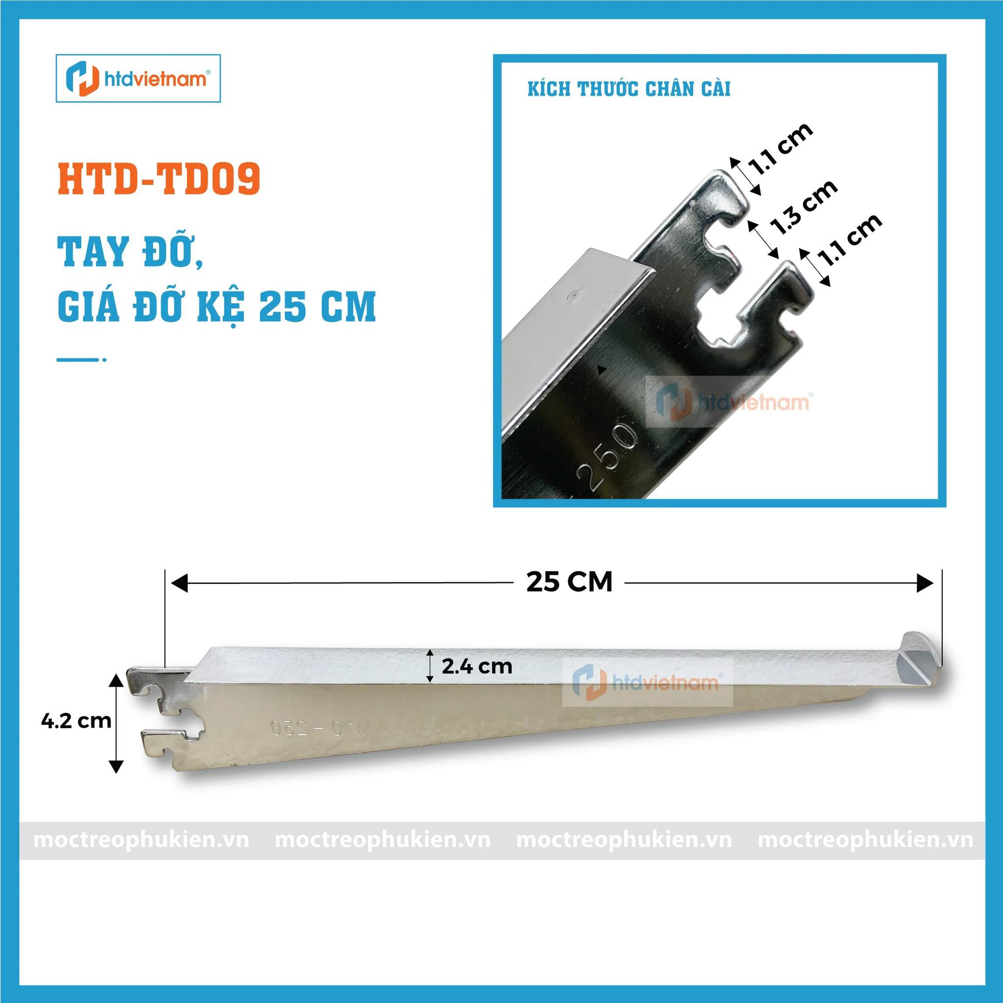 Tay đỡ , giá đỡ kệ HTD-TD09