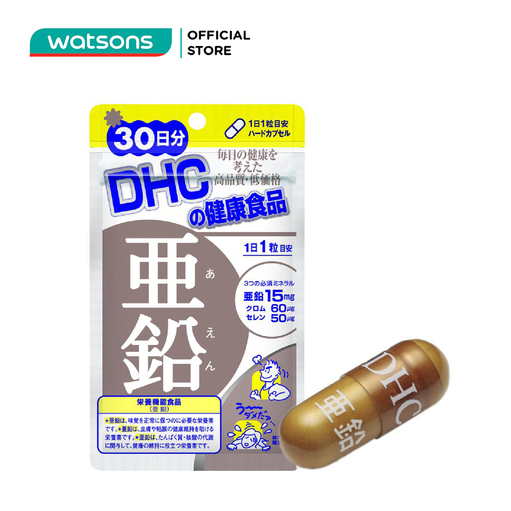 Thực phẩm bảo vệ sức khỏe dhc zinc hard capsule viên nang cứng 30v