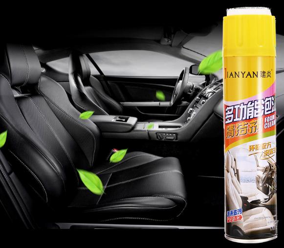 CHỈ LAU MỘT LẦN LÀ SẠCH - CHAI XỊT TẨY TẠO BỌT VỆ SINH NỘI THẤT XE HƠI JIANYAN - FOAM CLEANER 650ML