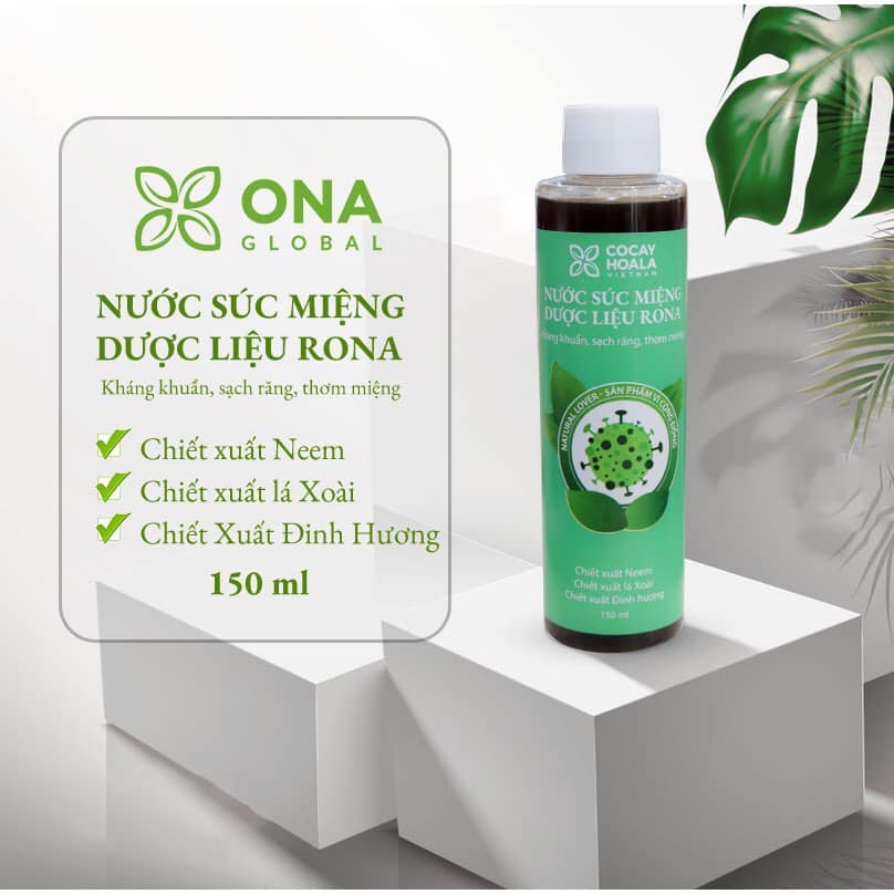 Nước súc miệng dược liệu Rona - cỏ cây hoa lá