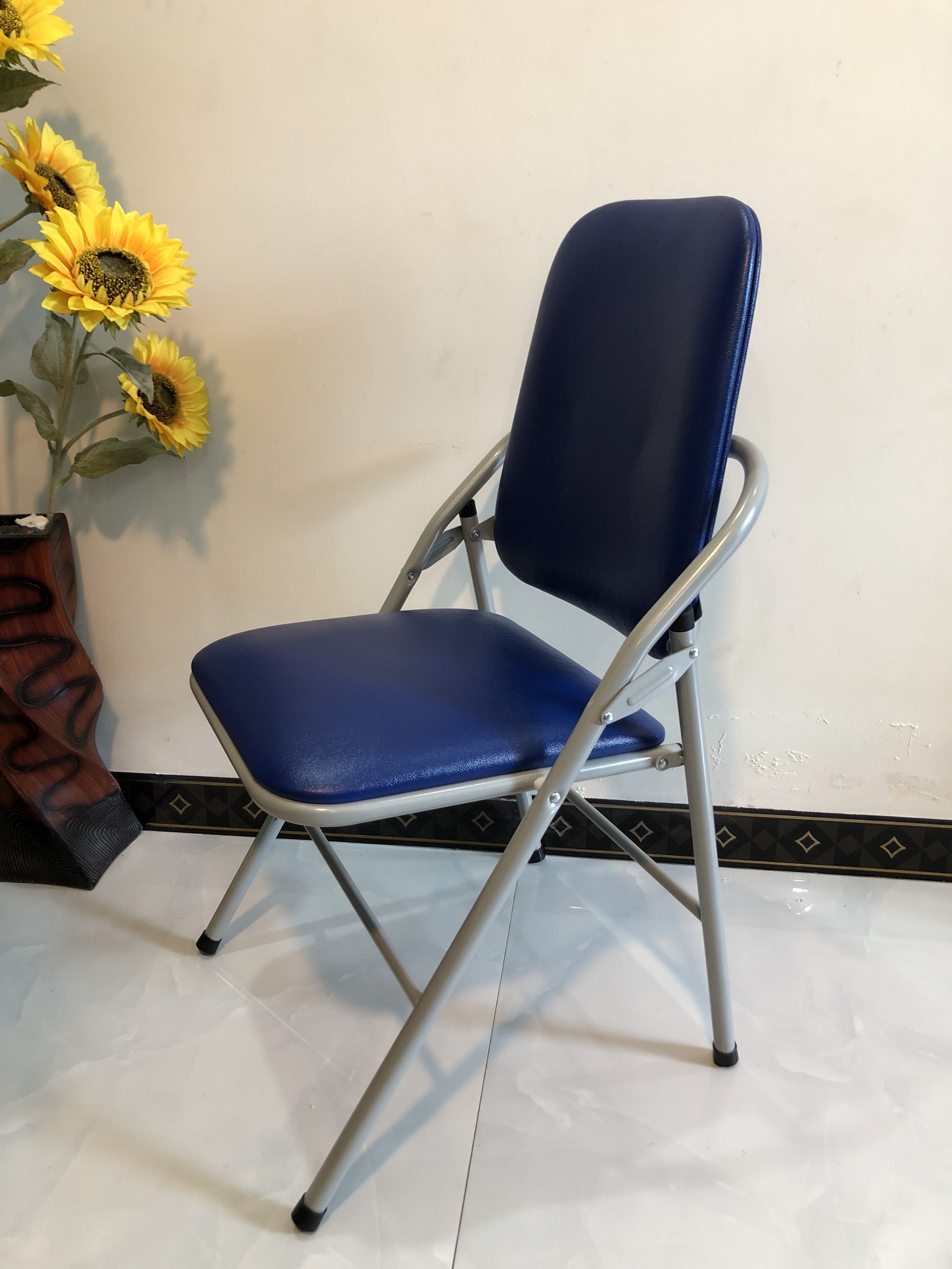 Ghế xếp văn phòng lưng cao, ghế phòng chờ