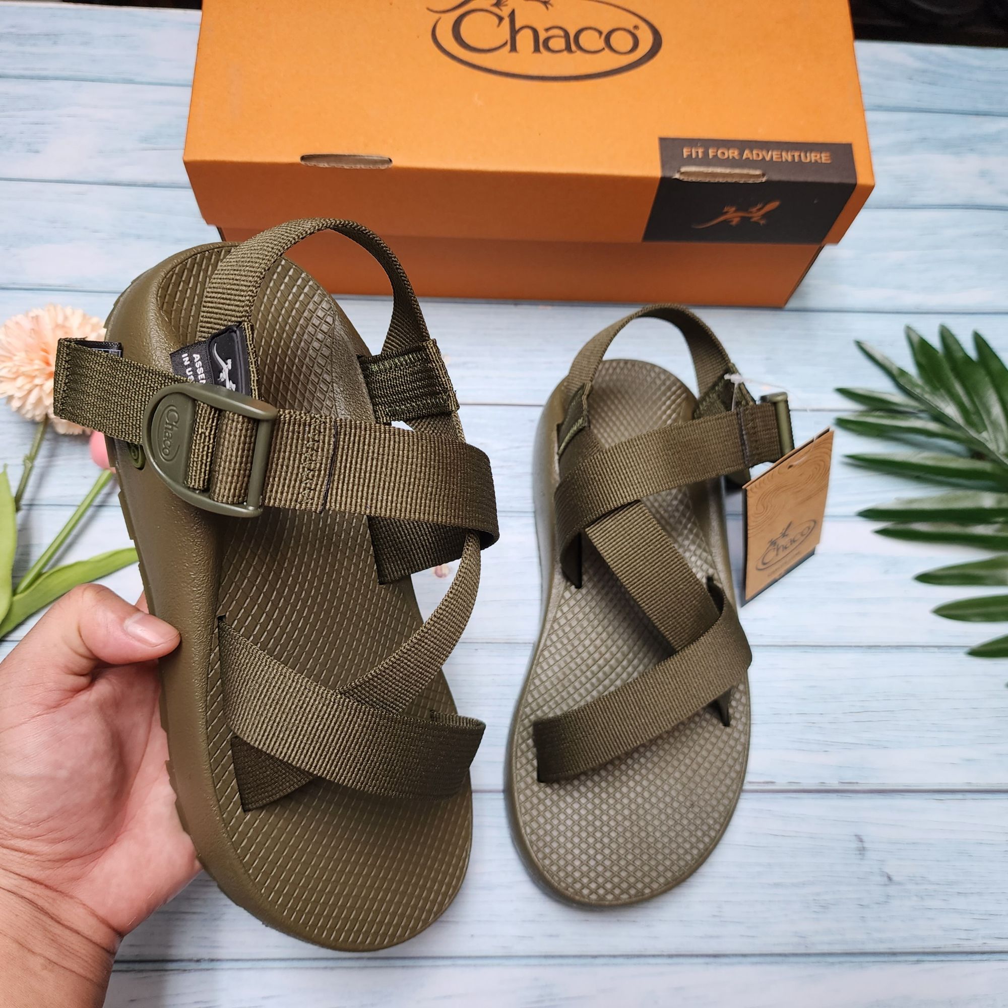 Dép Chaco Đế Thơm mã Xanh Rêu TG21