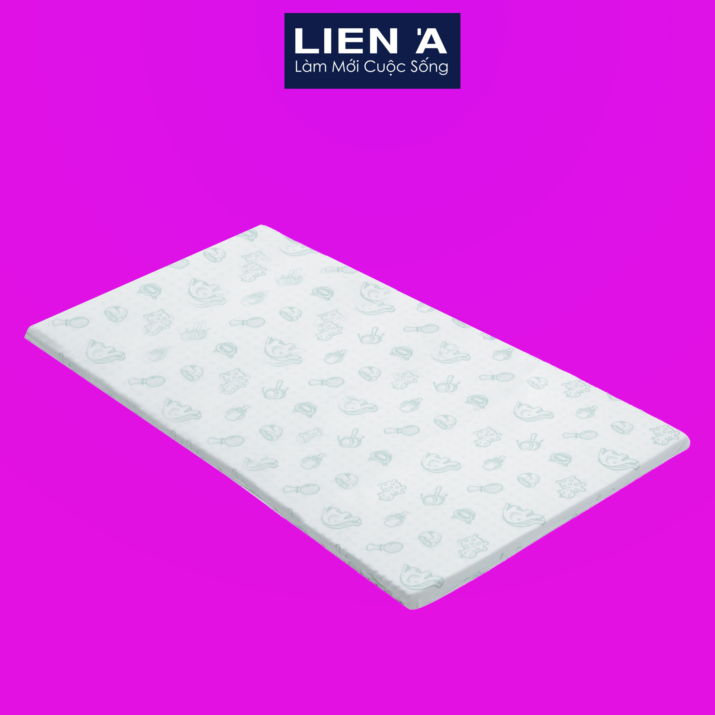 Áo Nệm Em Bé Liên Á PomPoms - Drap, Ga Cho Nệm Em Bé