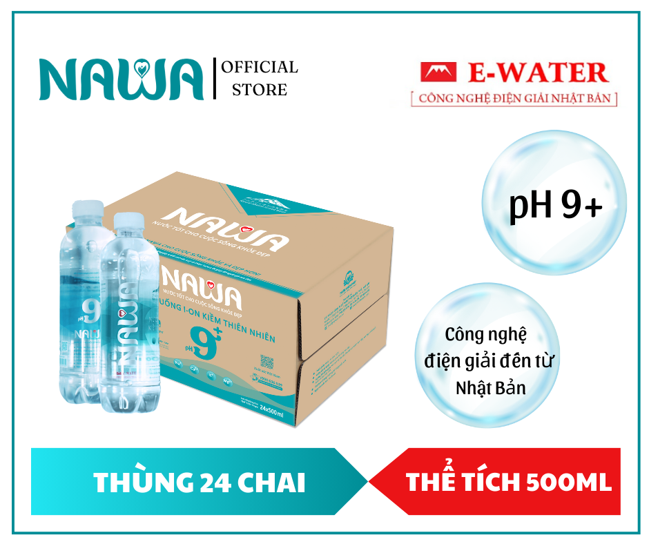 Nước uống ion kiềm NAWA 500ml
