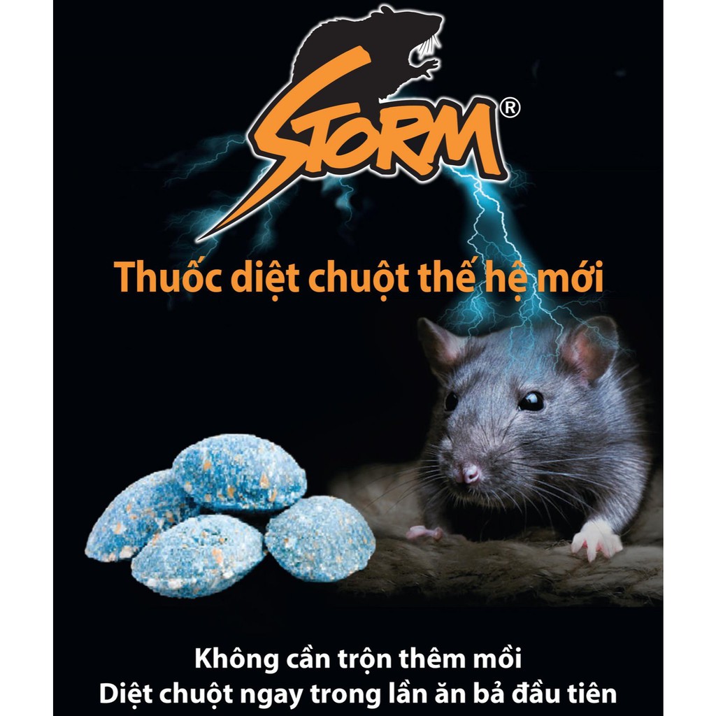 Hộp thuốc diệt chuột Storm 0.005% (hộp 5 gói x 20 viên) (Bao bì mới)