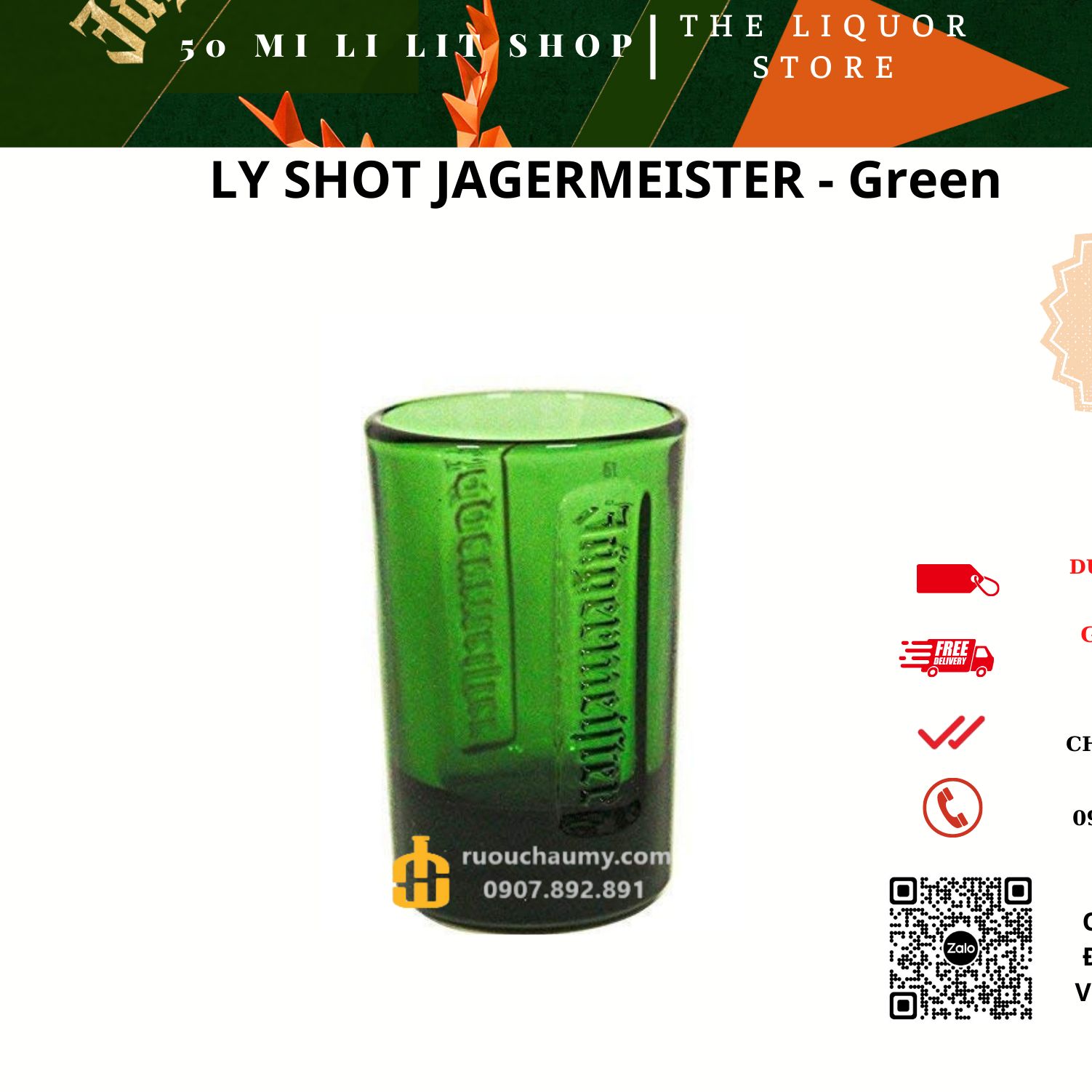 LY SHOT XANH JAGERMEISTER 20ML