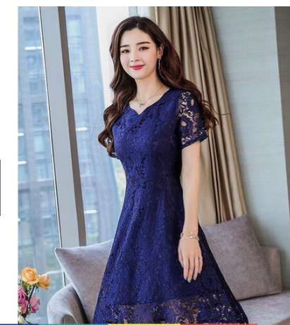 Đầm váy ren xòe cổ tim dự tiệc cao cấp