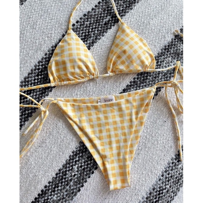 Jeune Bikini - Hoạ tiết kẻ vàng