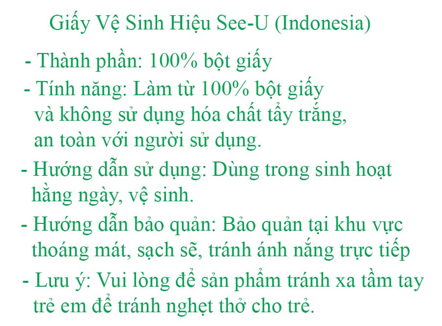 [HCM]Combo 20 cuộn Giấy vệ sinh See-U 2 Lớp 140 Tờ/cuộn