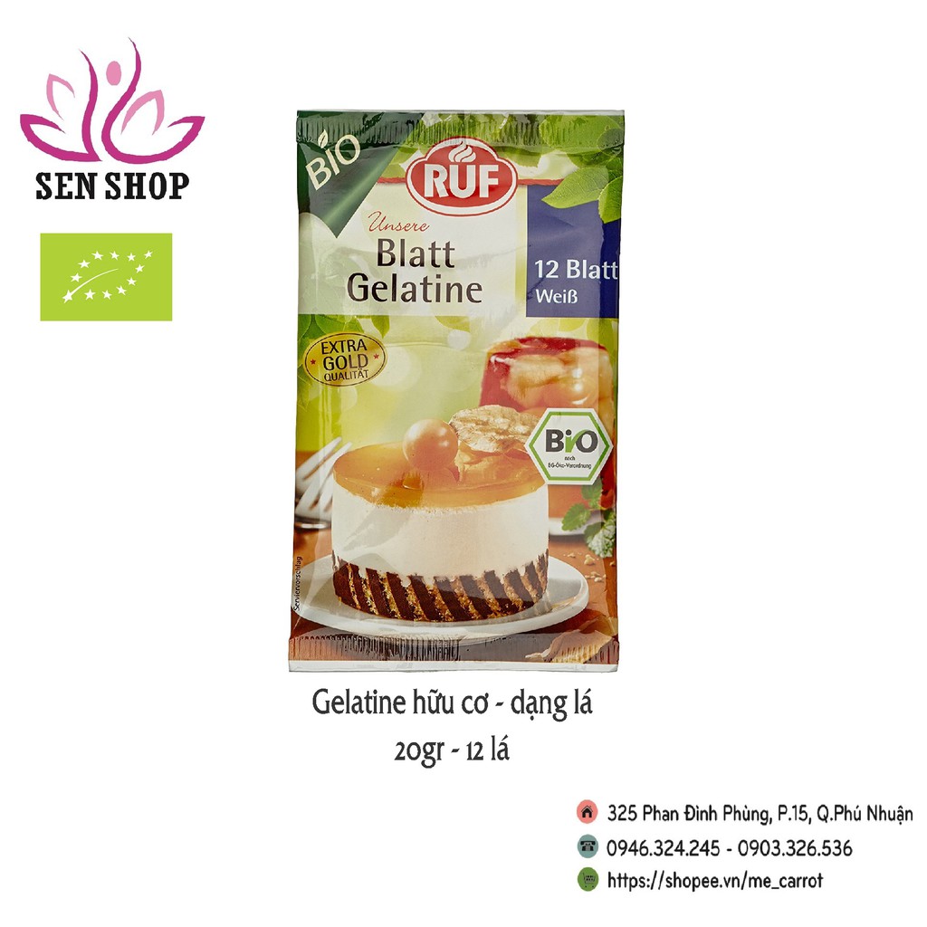 Gelatine hữu cơ dạng lá