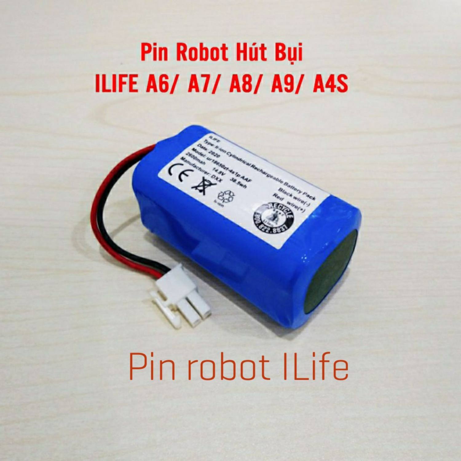 Pin robot hút bụi lau nhà ilife nhập khẩu mới 100% cho các model: a4/a4s/a6/ a7/ a8/ a9/ v7/ v7 pro