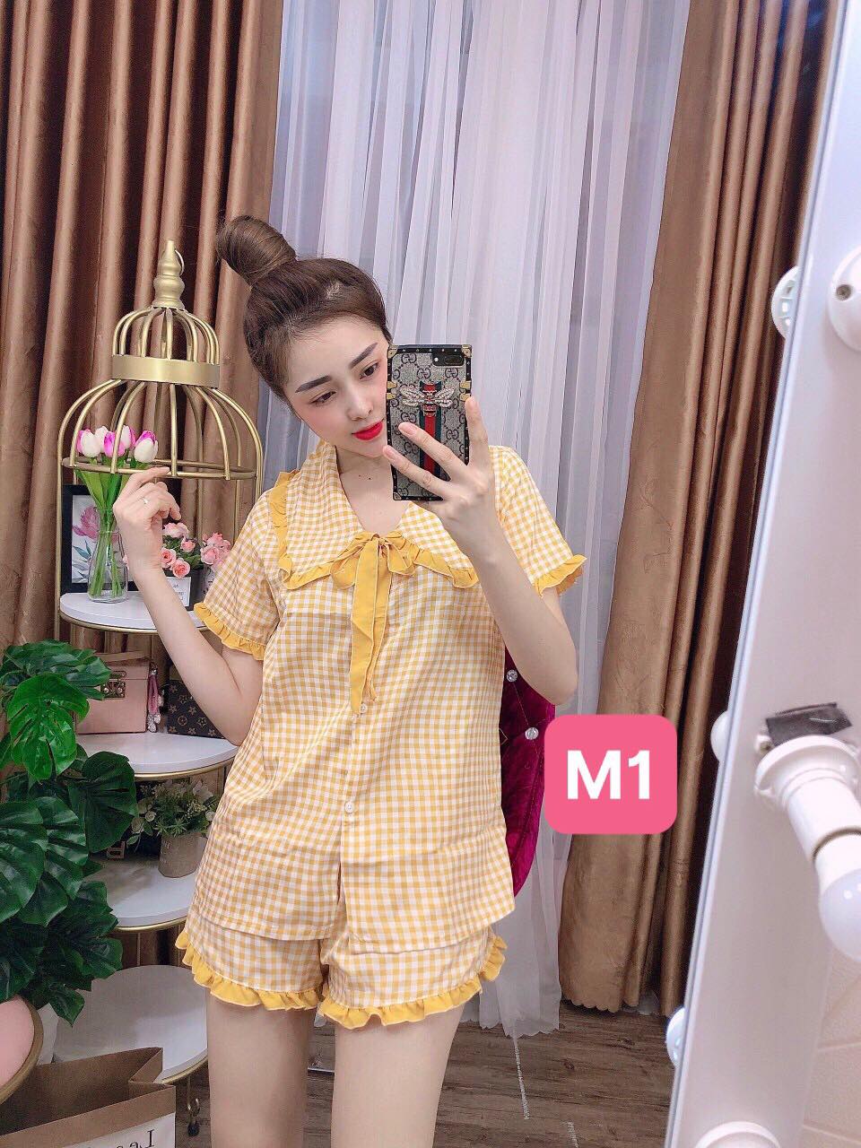 SET BỘ THỜI TRANG ĐÙI CARO SIÊU DỄ THƯƠNG