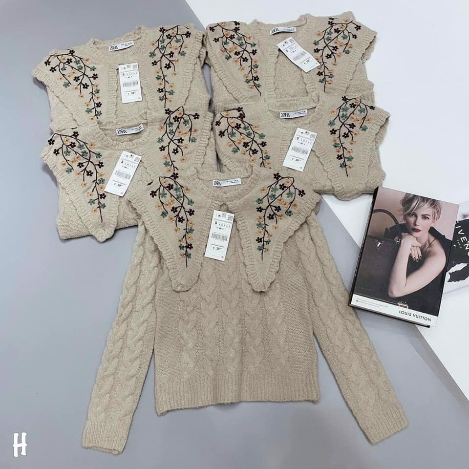 [ORDER]ÁO LEN ZARA HOA HÀNG SIÊU ĐẸP