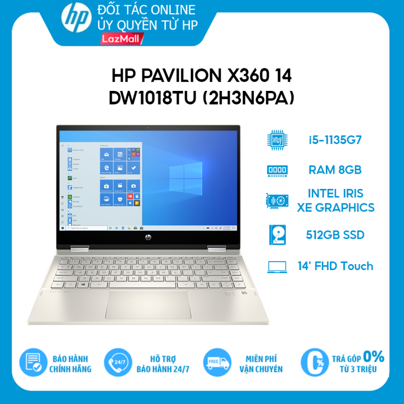 Bảng giá [VOUCHER 3 TRIỆU]Laptop HP Pavilion x360 14-dw1018TU (2H3N6PA) (i5-1135G7| 8GB | 512GB | Intel Iris Xe Graphics | 14 FHD Touch | Win 10 + Office) Phong Vũ