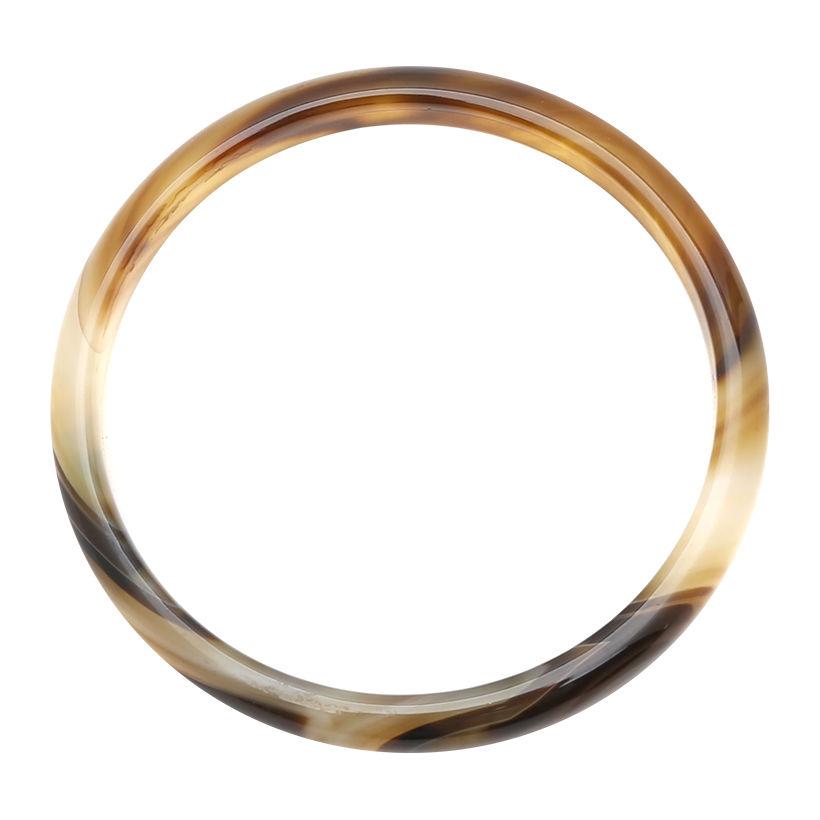 Vòng tay mã não Leo Store 4,8cm (Nâu vàng)