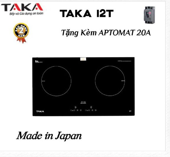 [Trả góp 0%]Bếp Từ Đôi Cao Cấp Made In Japan TAKA I2T