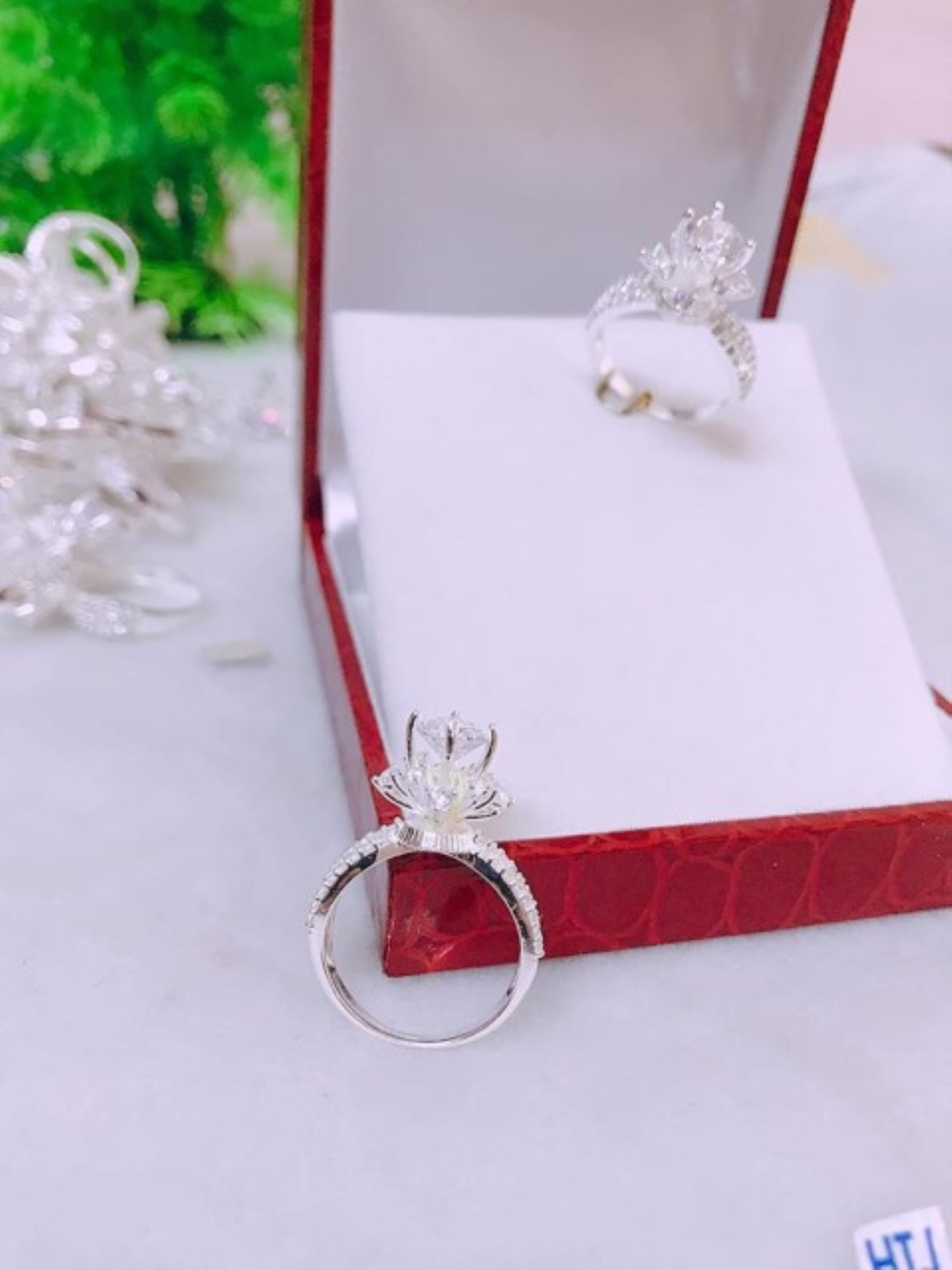 ✸☁ Nhẫn nữ THJ - Nhẫn nữ bạc ta đá cao sáng đẹp sang trọng chuẩn bạc ta