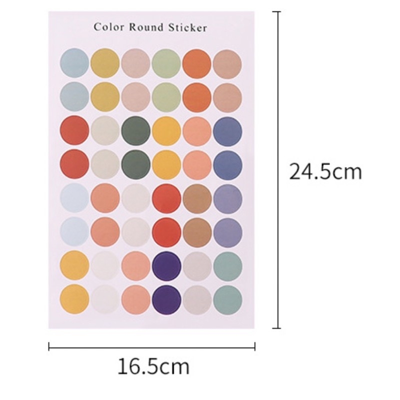 Set 48 sticker hình chấm tròn
