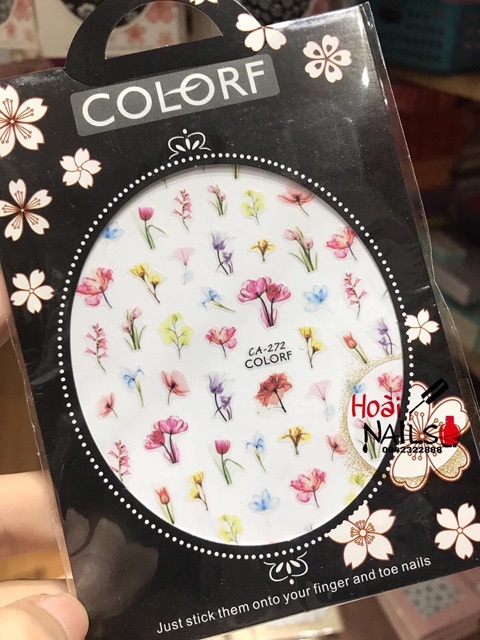 Sticker hoa Phụ kiện Nail