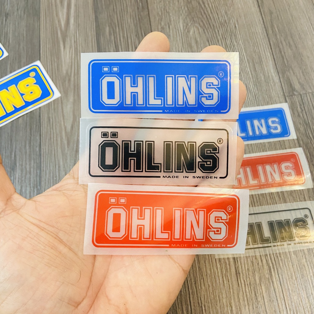 (Siêu rẻ) Tem OHLINS cao cấp dán phuộc, bình dầu phuộc