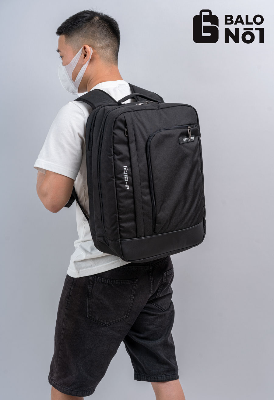 [HCM][Chính Hãng] Balo Cao Cấp Simple Cary A-City 2 - Black