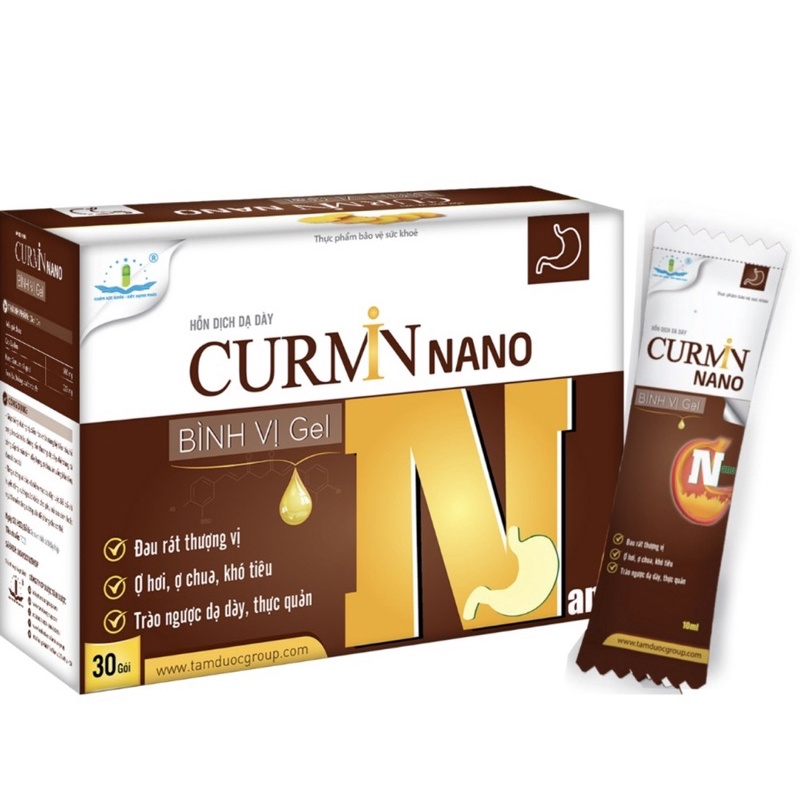 Gel dạ dày curmin nano bình vị gel / cumin binh vi nuoc/ nghe nano, h30 gói