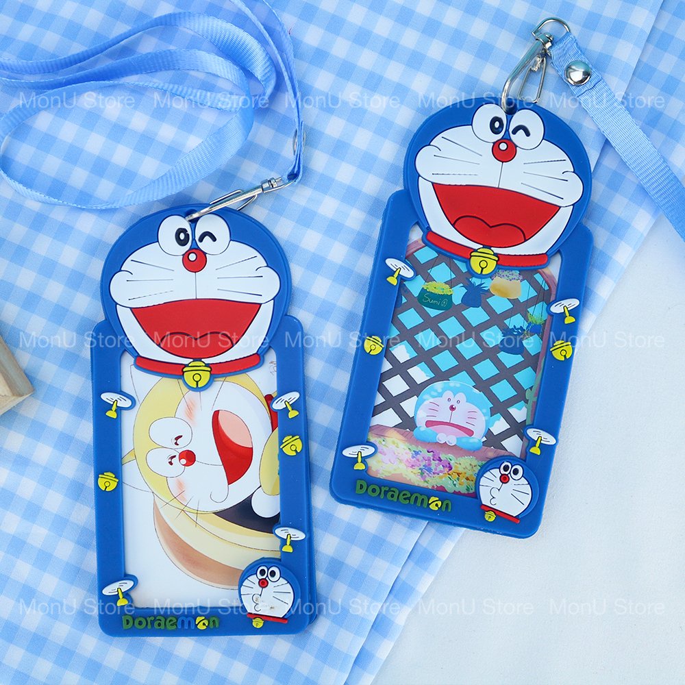 Dây đeo thẻ học sinh, sinh viên, nhân viên hình DORAEMON dễ thương cute BK00063