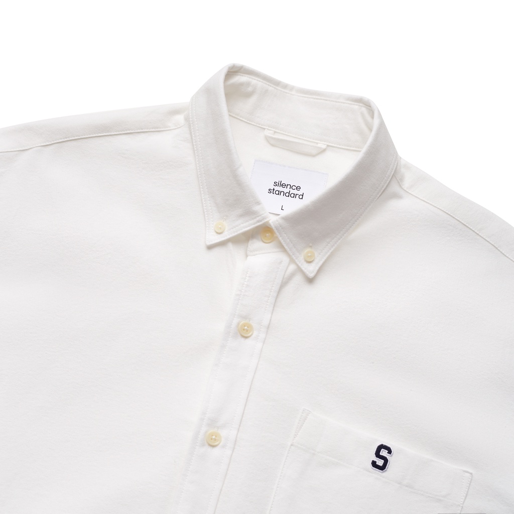 Áo sơ mi cổ cài SilenceStandard Oxford Classic Logo S/Basic