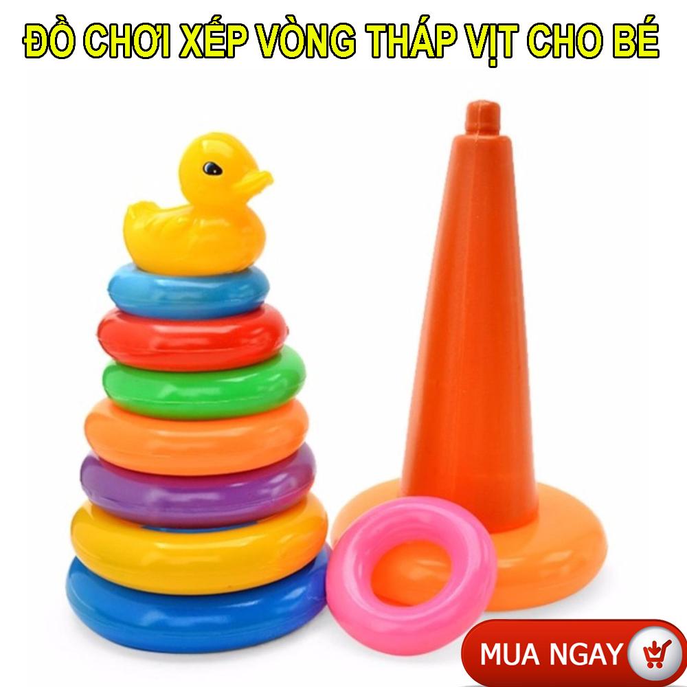 Đồ Chơi Tháp Vịt Xếp Chồng Vòng Tròn Cho Bé