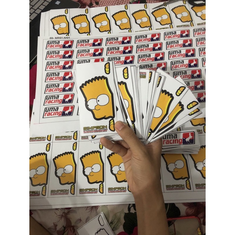 [HCM]tem sticker lấp ló dán điện thoại dán ipod
