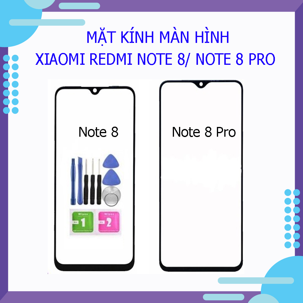 Mặt kính màn hình Xiaomi Redmi Note 8 / Note 8 pro kèm keo OCA