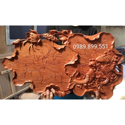 Khay trà gỗ gõ nguyên khối