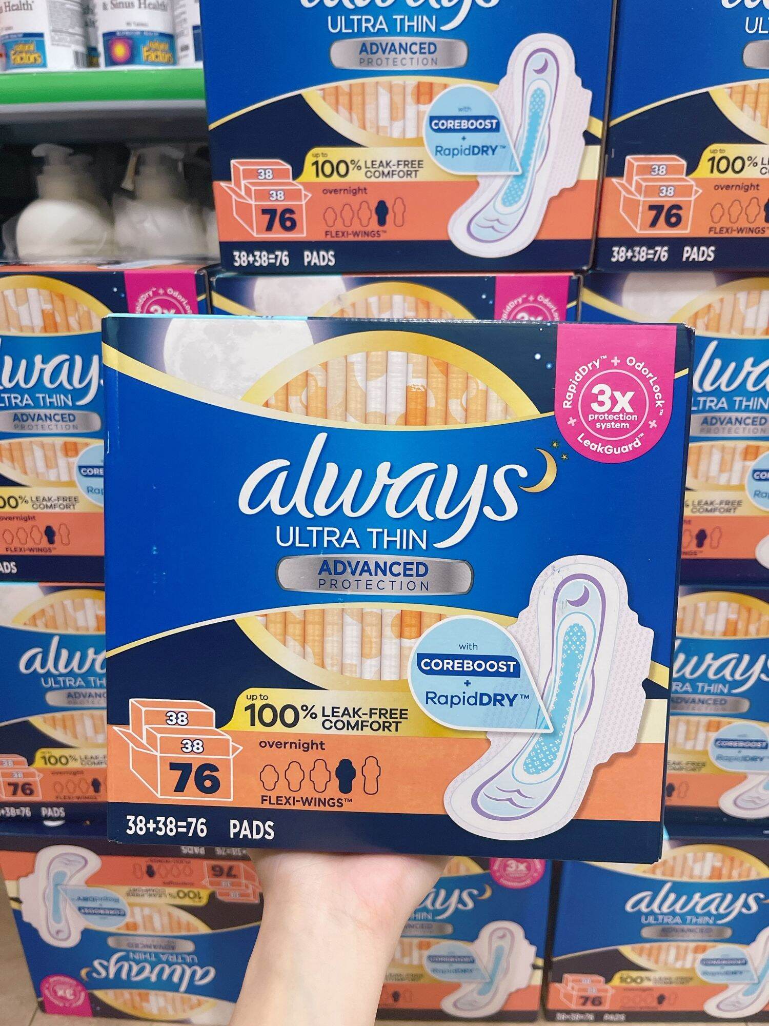 Băng vệ sinh Always Ultra Thin thùng 44 miếng của Mỹ