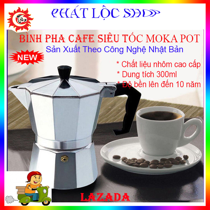Ấm pha cà phê Moka Express 3TZ (3 cup), bình pha cà phê kiểu Ý