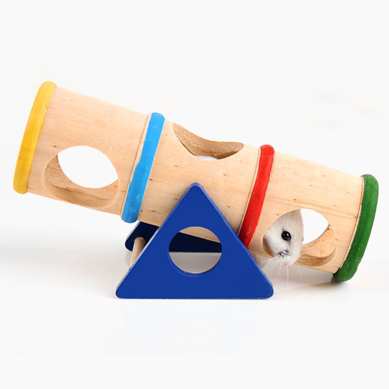 [Hoàn tiền 10%]Ống Chui Gỗ Bập Bênh Cho Hamster