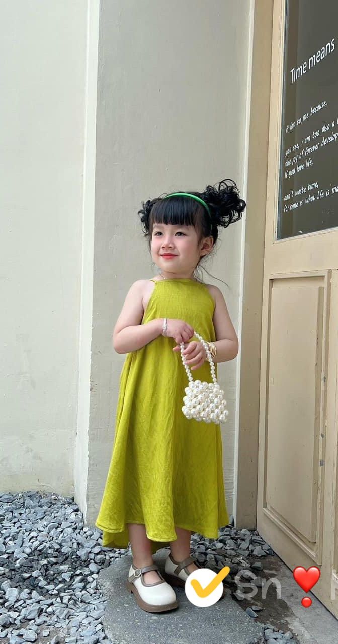 10-30kg} váy maxi 2 dây cho bé siêu hót 2023 2 màu đều xinh cho bé đi biển