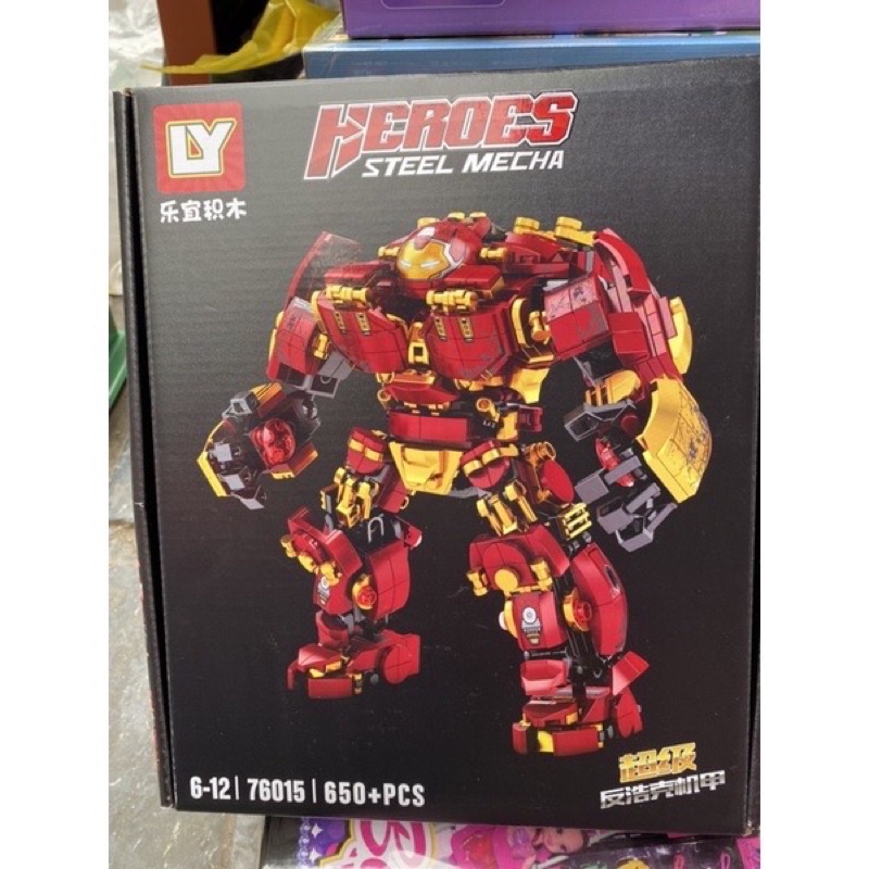 Lego - LY 76015 Avengers ( Đồ Chơi Xếp Hình Chiến Giáp Hulk Buster 650 Mảnh )
