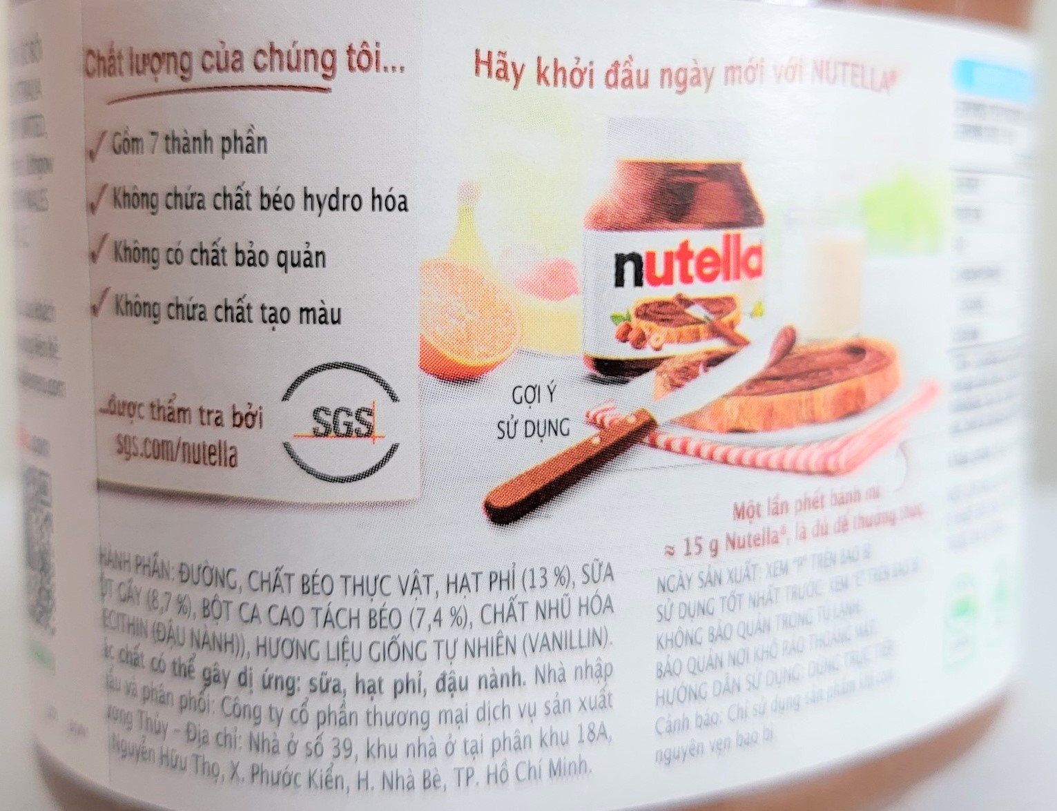 [Hộp (nhựa) 350g] BƠ HẠT PHỈ PHẾT CACAO [Australia] NUTELLA Hazelnut Spread with Cocoa