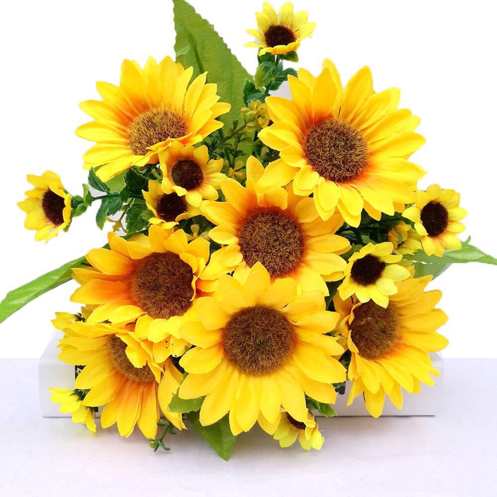 Cành hoa hướng dương trang trí sự kiện, nhà cửa, trang trí tiệc - giá 1 cành không gồm bình