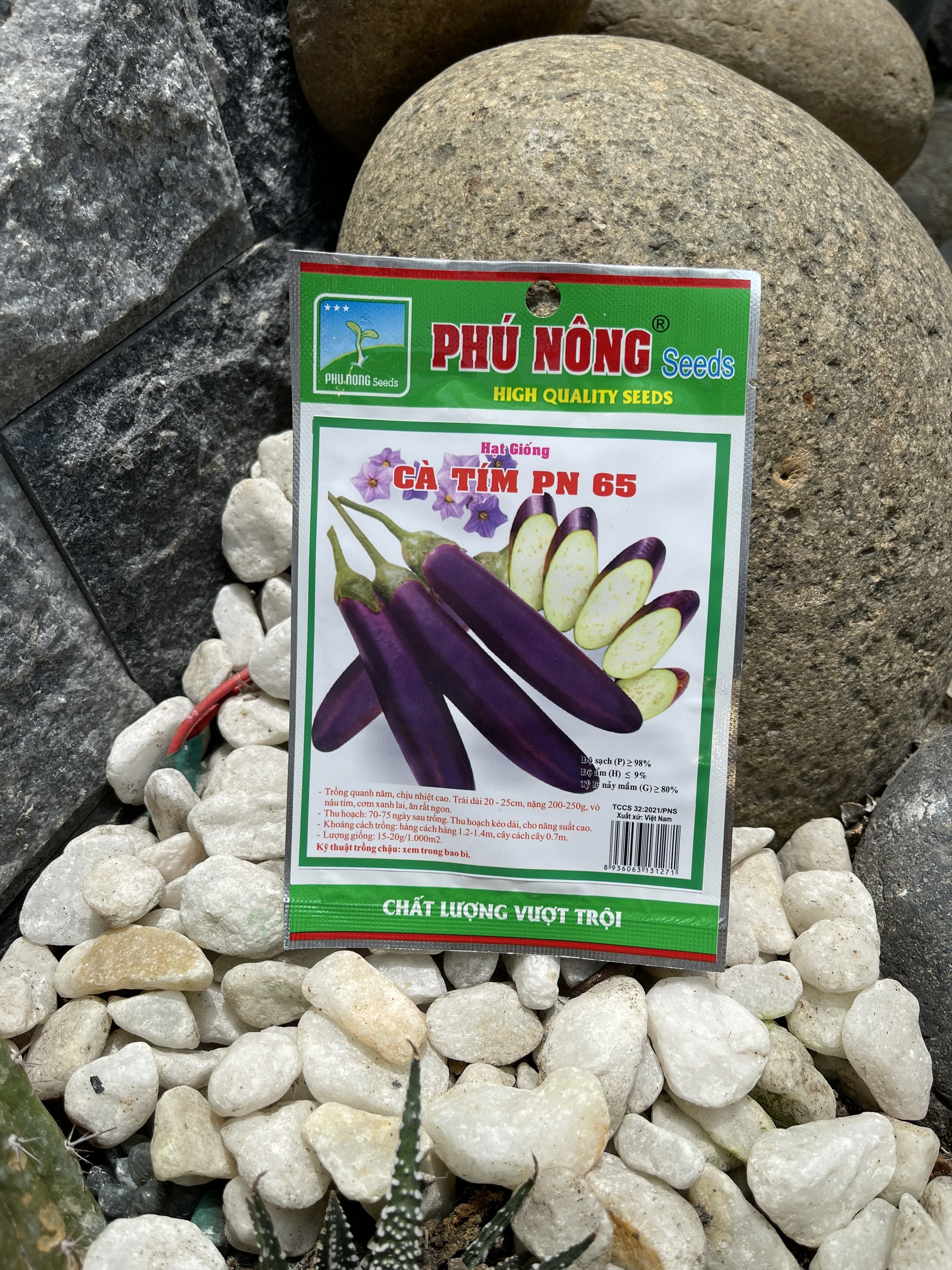 Hạt giống cà tím trái dài hạt giống chât lượng cao F1/hạt giống Phú Nông