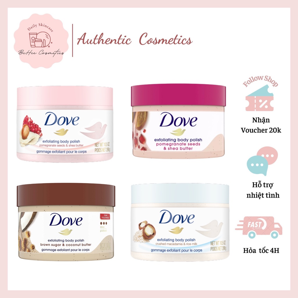 Tẩy Tế Bào Chết Dove Sáng Mịn Da