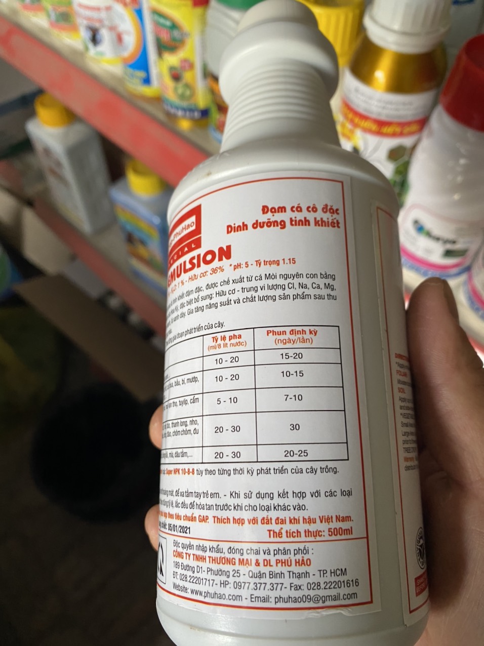 Đạm cá cô đặc FISH EMULSION (Chai 250ml - Chai 500ml ) Hàng Mỹ