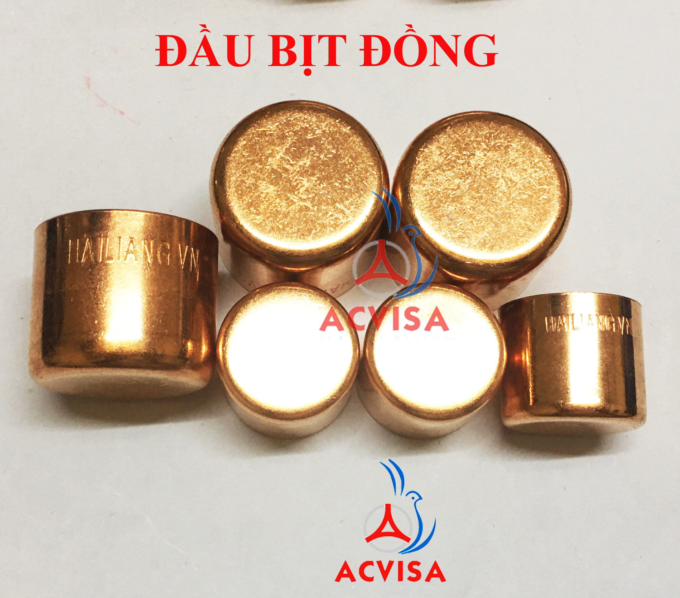 Com bo 10 Cái Đầu bịt đồng Ø6; 10Ø; 12Ø; 16Ø; 19Ø; 22Ø