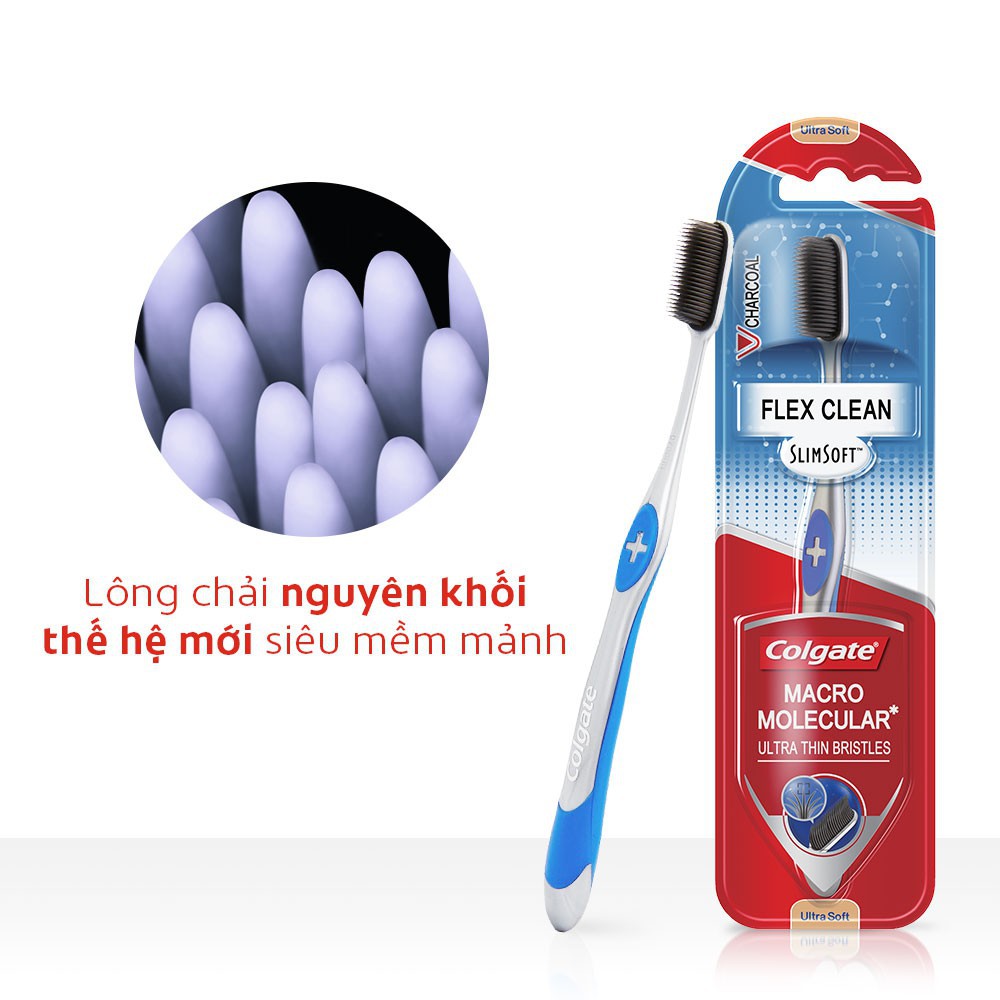 Bàn Chải Đánh Răng Colgate SlimSoft Flex Clean Charcoal