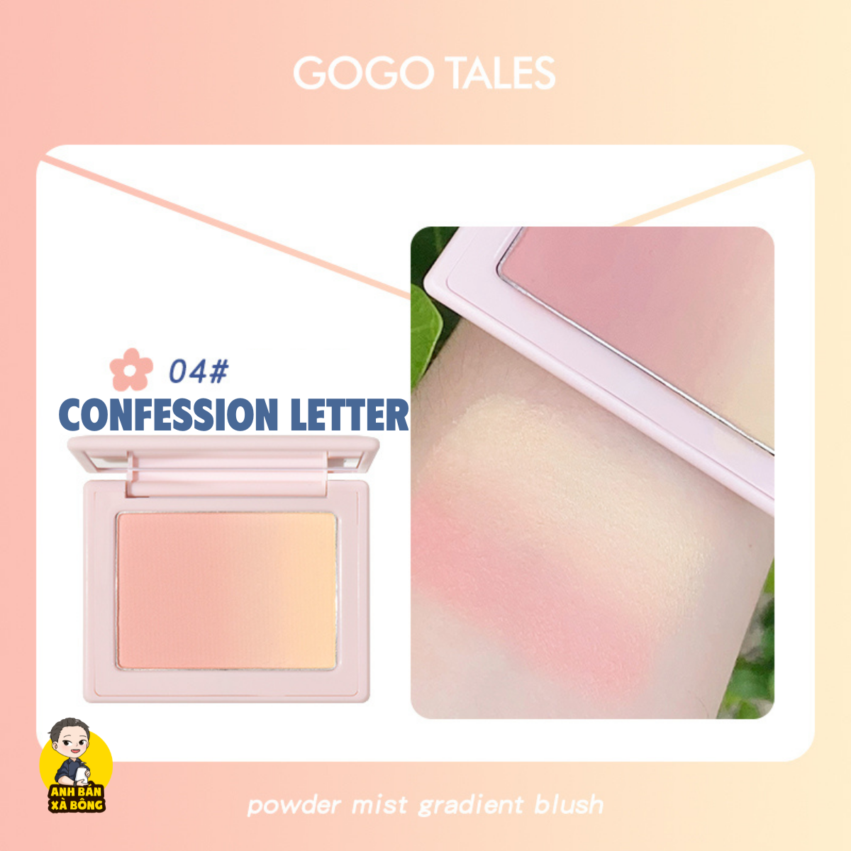 Phấn Má Hồng GOGO TALES Powder Mist Gradient Blush GT425