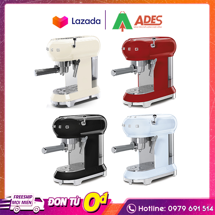 Máy pha cà phê Smeg ECF01BLEU - Bảo Hành Chính Hãng