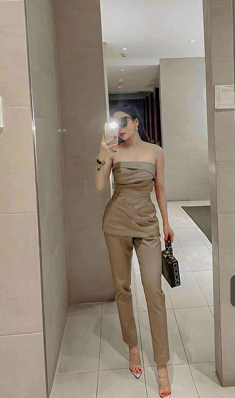 SET BỘ DÀI CÚP NGỰC XẾP LY EO SB025