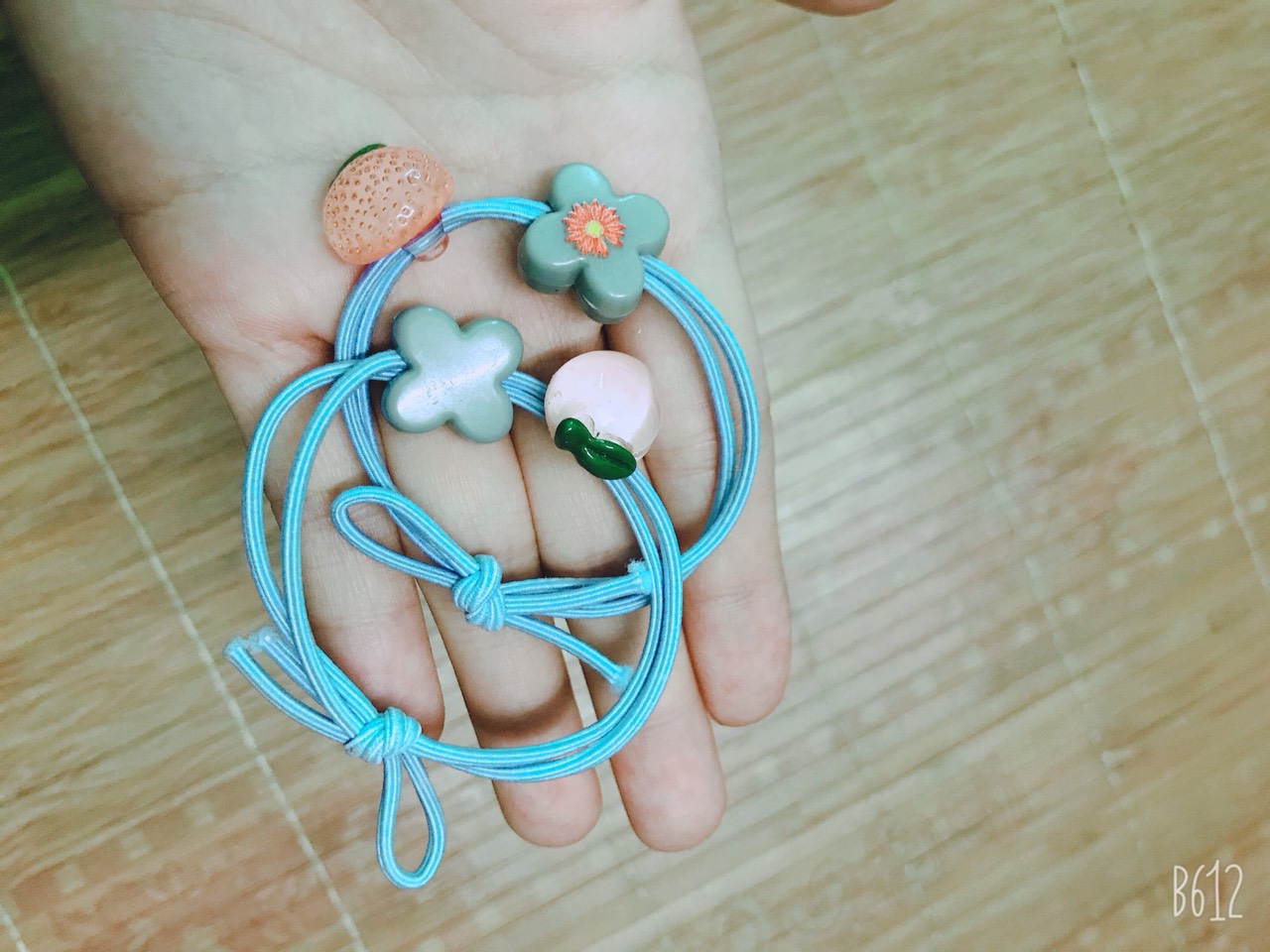 Sét 5 dây cột tóc nữ đính hoa quả siêu xinh