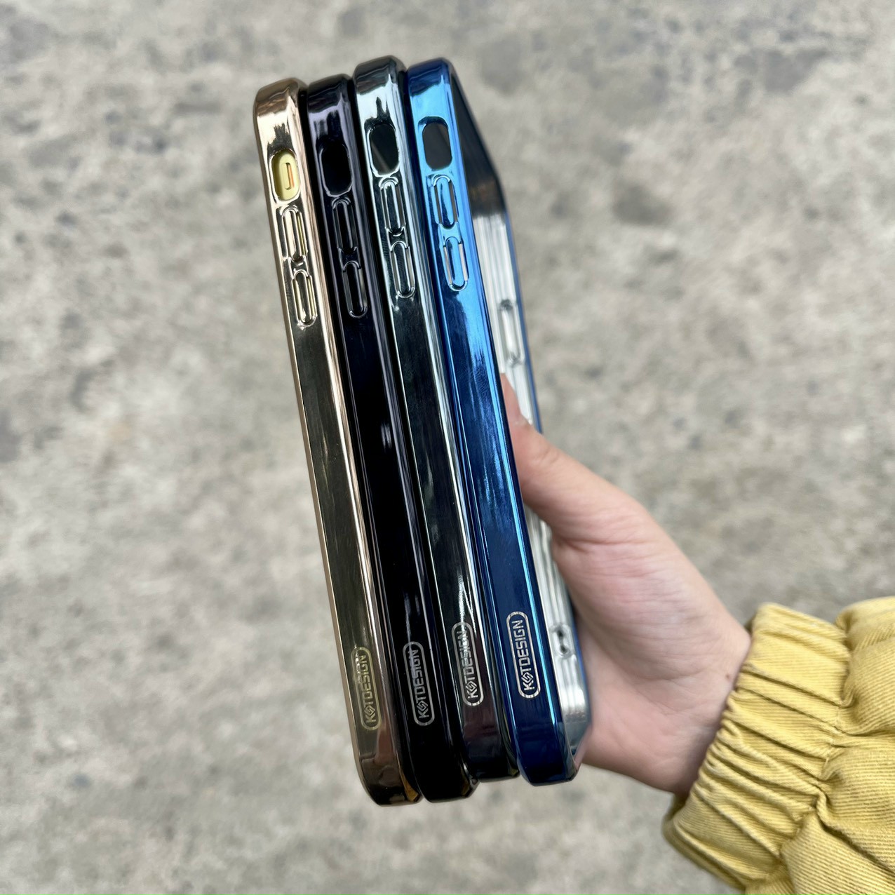 Ốp KST viền xi lưng trong giả IPHONE 12